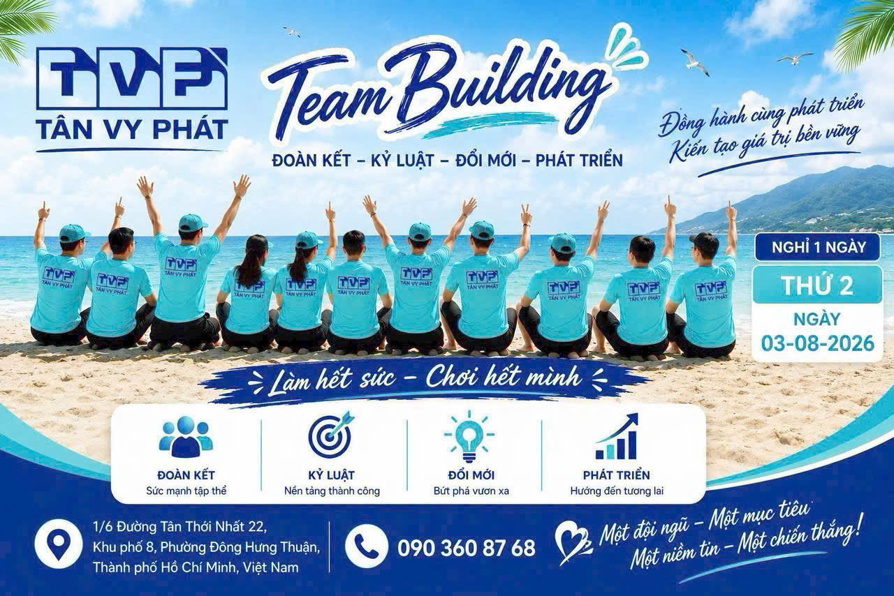 Tân Vy Phát xin thông báo cho toàn bộ Nhân viên đi Team Building