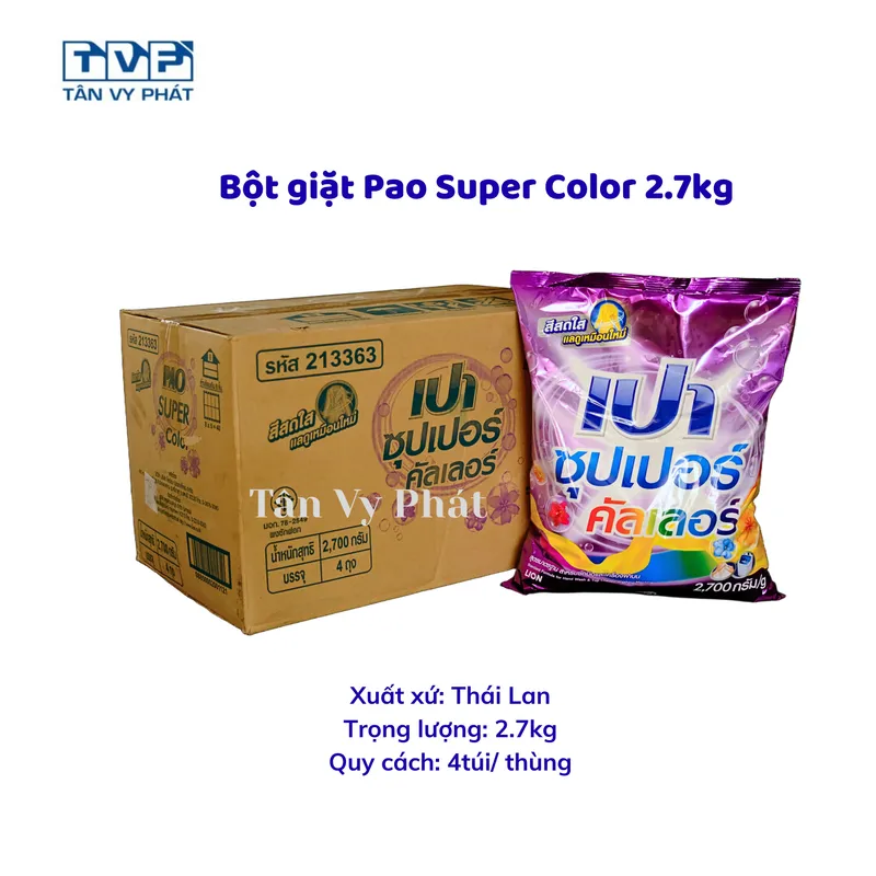 Bột giặt Pao Super Color 2.7kg