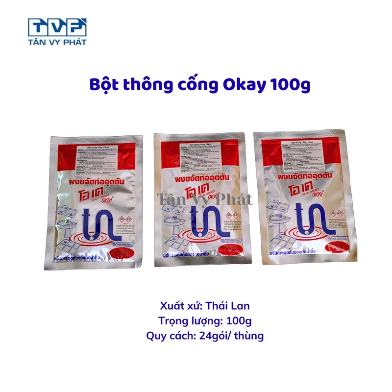 Bột thông cống Okay 100g