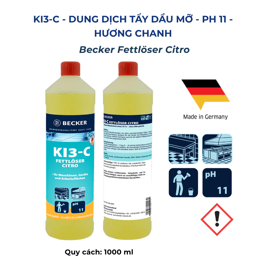 Dung dịch tẩy dầu mỡ KI3-C